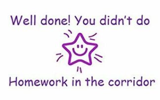 Homework Reward Self Inking Teacher Reward Stamp - 28 x 28 mm Violet Ink