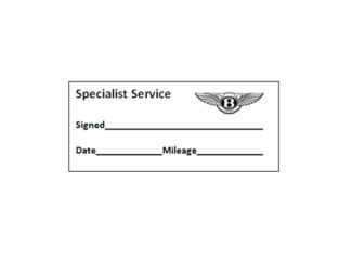 Specialist Service Stamp -Bentley