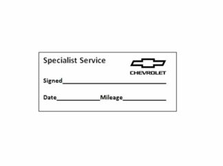 Specialist Service Stamp - Chevrolet