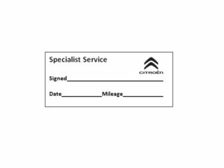 Specialist Service Stamp -Citroen