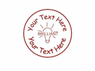 22mm Brilliant Lightbulb Pre-Inked Custom Teacher Reward Stamp