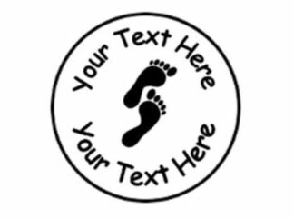 22mm Getting There Feet Pre-Inked Custom Teacher Reward Stamp