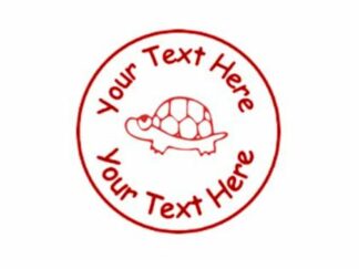22mm Tortoise Pre-Inked Custom Teacher Reward Stamp