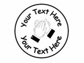 22mm Clapping Hands Pre-Inked Custom Teacher Reward Stamp