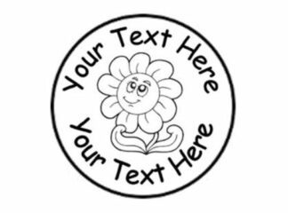 22mm Flower Pre-Inked Custom Teacher Reward Stamp