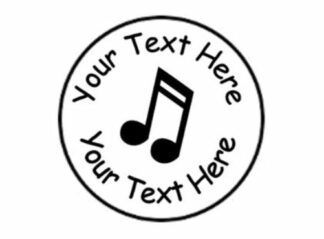 22mm Music Note Pre-Inked Custom Teacher Reward Stamp
