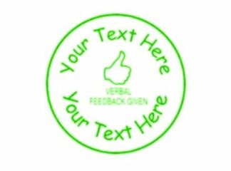 22mm Verbal Feedback Given Pre-Inked Custom Teacher Reward Stamp