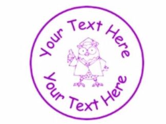 22mm Wise Owl Pre-Inked Custom Teacher Reward Stamp