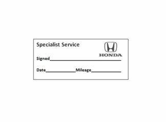Specialist Service Stamp - Honda