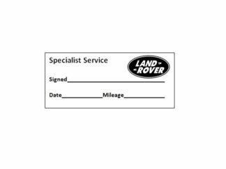 Specialist Service Stamp - Land Rover