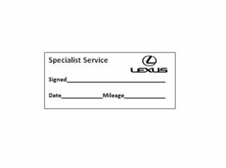 Specialist Service Stamp - Lexus