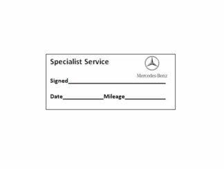 Specialist Service Stamp - Mercedes