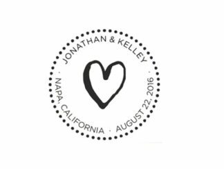 Save the Date - Single Heart 41mm Round