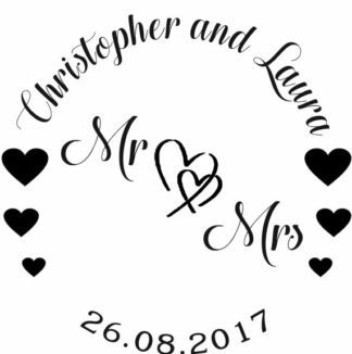 Save The Date Hearts 1 - 41mm Round